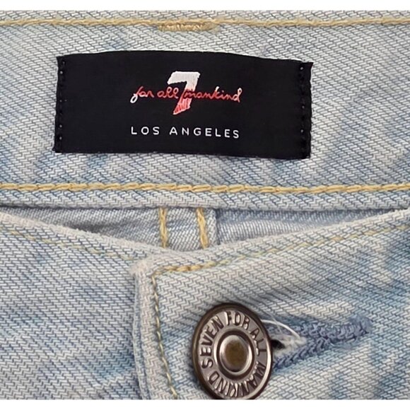 Women's - 7 For All Mankind Low Straight Leg Jeans, Size 25 - Picture 4 of 9